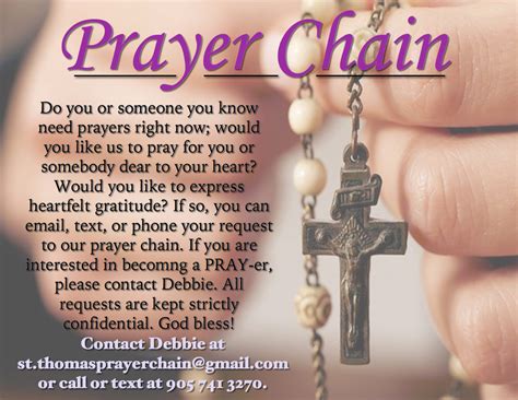 I’m speaking of the creation of a <b>Prayer Chain</b> and Announcements List. . Prayer chain text